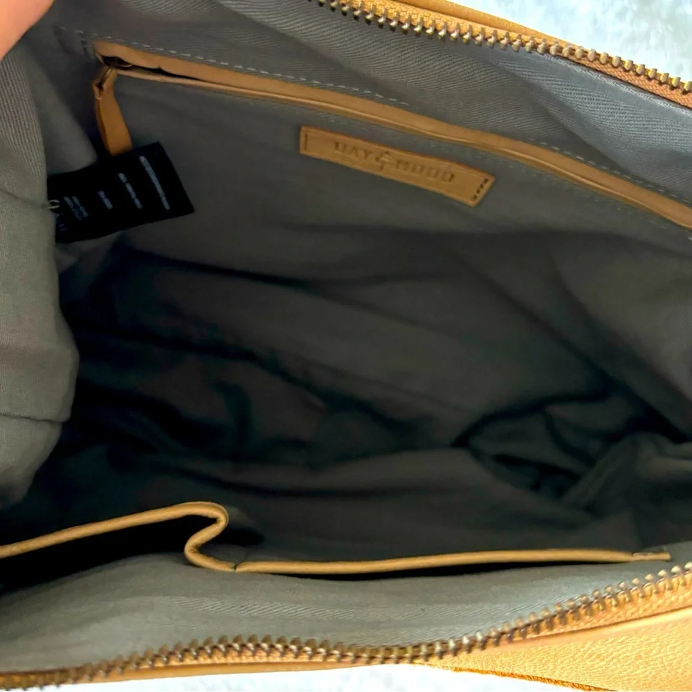 DAY & MOOD Sandy Hobo Large Leather Suede Camel Handbag--NWT